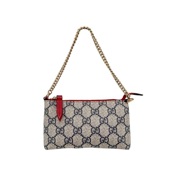 GUCCI Chain Wristlet Mini Bag GG Coated Canvas - Picture 2 of 15